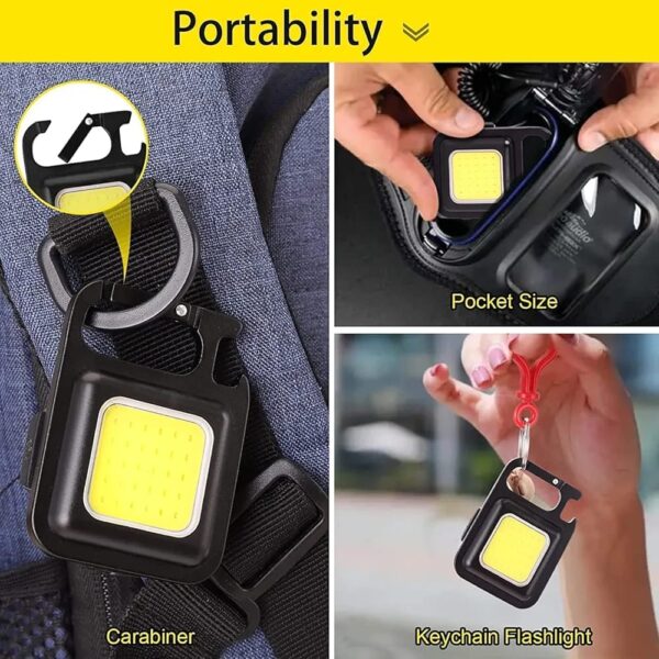 COB Rechargeable Keychain Light