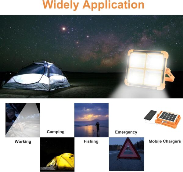 solar-powered LED flood light