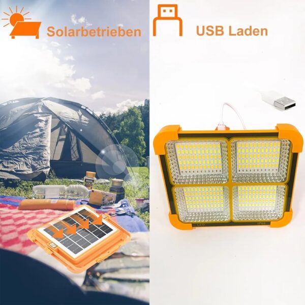 solar-powered LED flood light