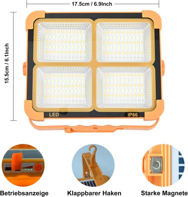 solar-powered LED flood light
