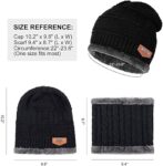 winter beanie cap and neck warmer set