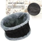 winter beanie cap and neck warmer set