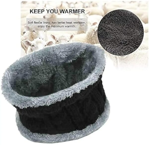 winter beanie cap and neck warmer set