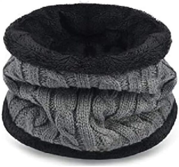 winter beanie cap and neck warmer set