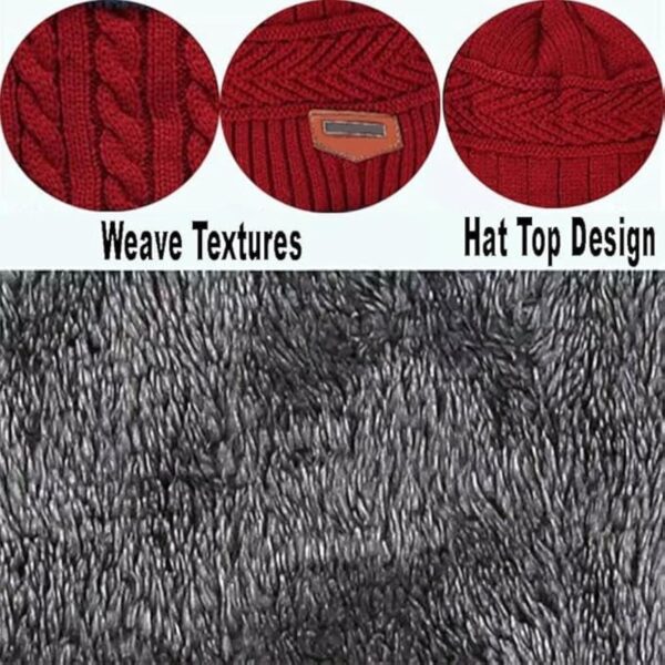 winter beanie cap and neck warmer set