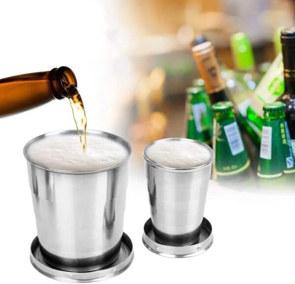 Stainless steel collapsible cup