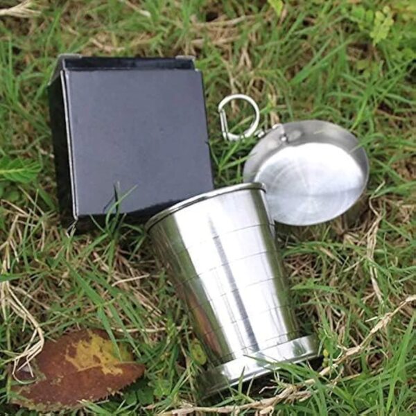 Stainless steel collapsible cup