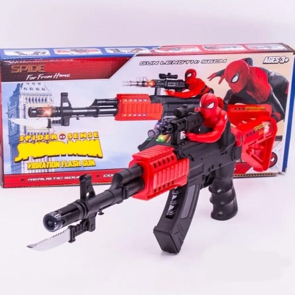 Spider-Man-themed toy gun set