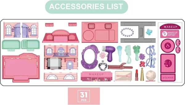 DIY Play House VILLA MEKEUP (girl)