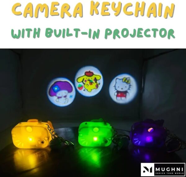 Mini projector camera keychain