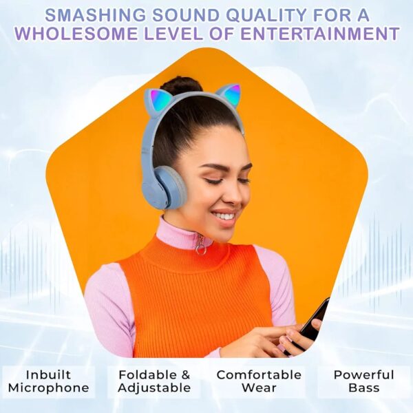 P47M Cat Ear Wireless Headphones