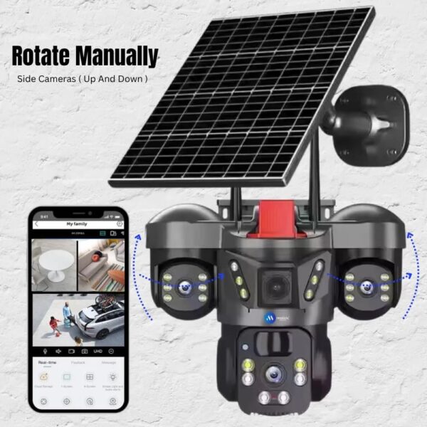 Solar-powered 4G/WiFi security camera