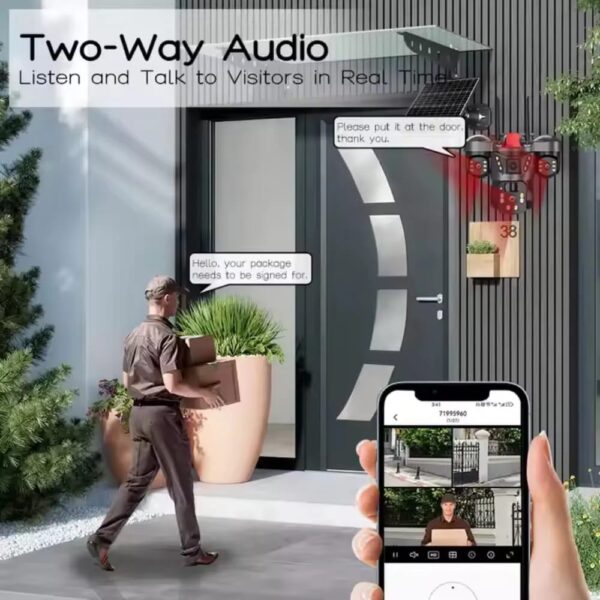 Solar-powered 4G/WiFi security camera