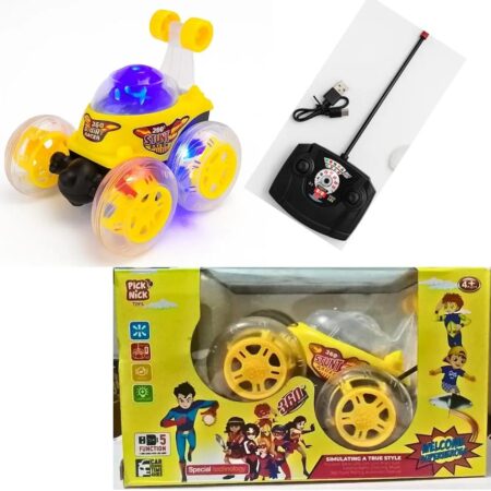 Remote-control stunt vehicle with several key