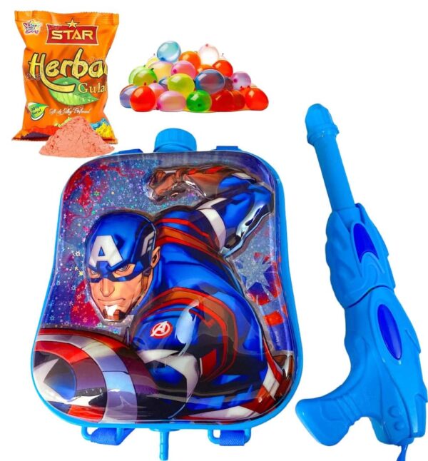 water gun toy with a backpack tank