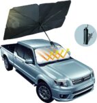 Umbrella-style car windshield sunshade