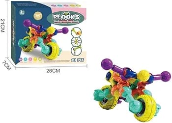 21-piece DIY Blocks Motorcycle Assembly Toy