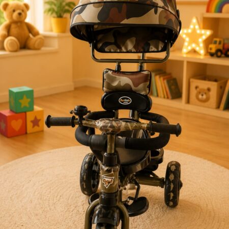 Military-themed Fun Ride Aster 4-in-1 tricycle (DT-770)